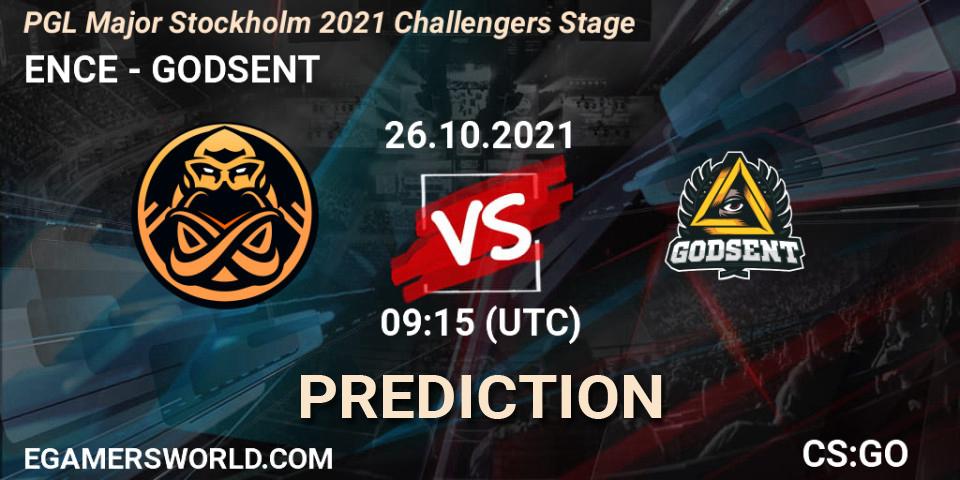 Prognoza ENCE - GODSENT. 26.10.2021 at 09:35, Counter-Strike (CS2), PGL Major Stockholm 2021 Challengers Stage