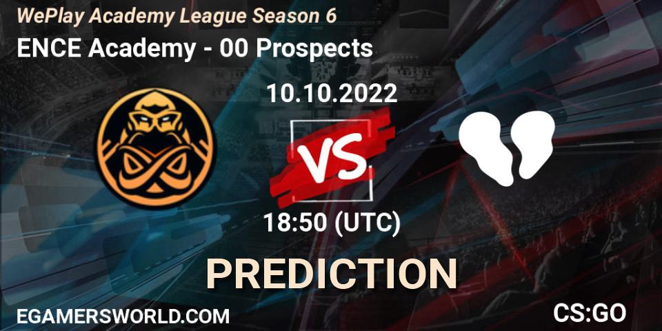 Prognoza ENCE Academy - 00 Prospects. 13.10.2022 at 20:35, Counter-Strike (CS2), WePlay Academy League Season 6