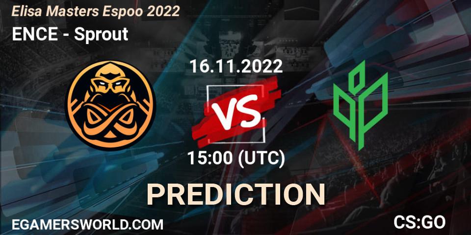Prognoza ENCE - Sprout. 16.11.2022 at 16:10, Counter-Strike (CS2), Elisa Masters Espoo 2022