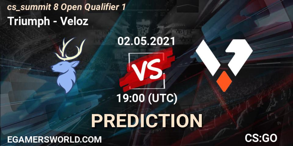 Prognoza Triumph - Veloz. 02.05.2021 at 19:00, Counter-Strike (CS2), cs_summit 8 Open Qualifier 1
