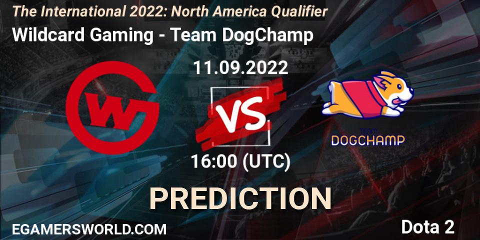 Prognoza Wildcard Gaming - Team DogChamp. 11.09.22, Dota 2, The International 2022: North America Qualifier