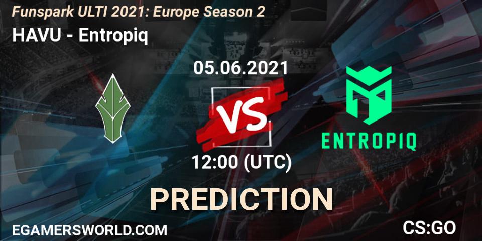 Prognoza HAVU - Entropiq. 05.06.2021 at 12:00, Counter-Strike (CS2), Funspark ULTI 2021: Europe Season 2