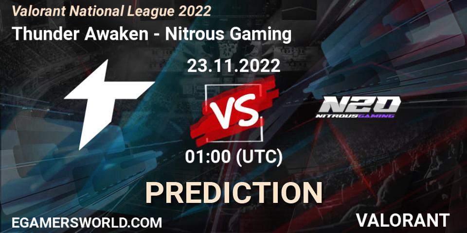 Prognoza Thunder Awaken - Nitrous Gaming. 23.11.22, VALORANT, Valorant National League 2022