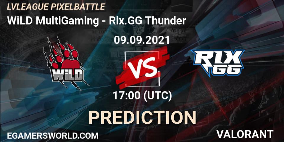Prognoza WiLD MultiGaming - Rix.GG Thunder. 09.09.2021 at 17:00, VALORANT, LVLEAGUE PIXELBATTLE
