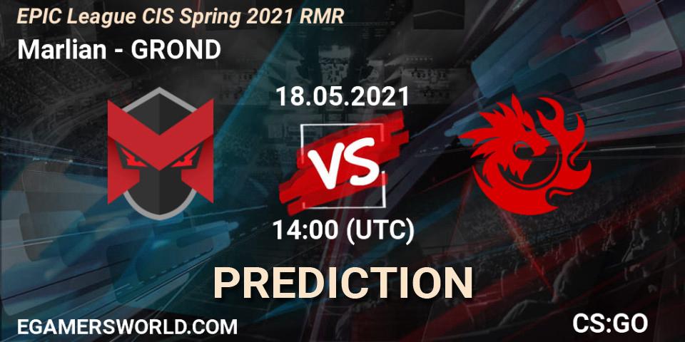 Prognoza Marlian - GROND. 18.05.2021 at 14:00, Counter-Strike (CS2), EPIC League CIS Spring 2021 RMR