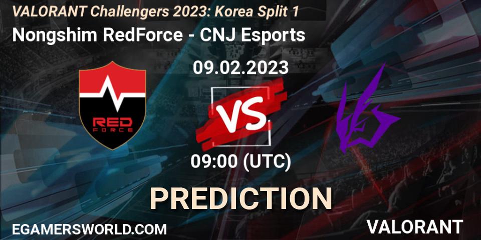 Prognoza Nongshim RedForce - CNJ Esports. 09.02.23, VALORANT, VALORANT Challengers 2023: Korea Split 1
