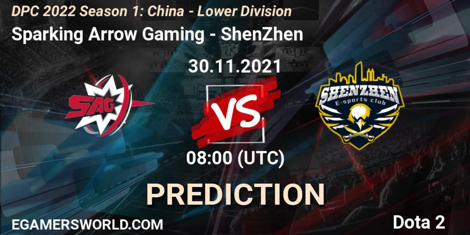 Prognoza Sparking Arrow Gaming - ShenZhen. 30.11.2021 at 07:58, Dota 2, DPC 2022 Season 1: China - Lower Division