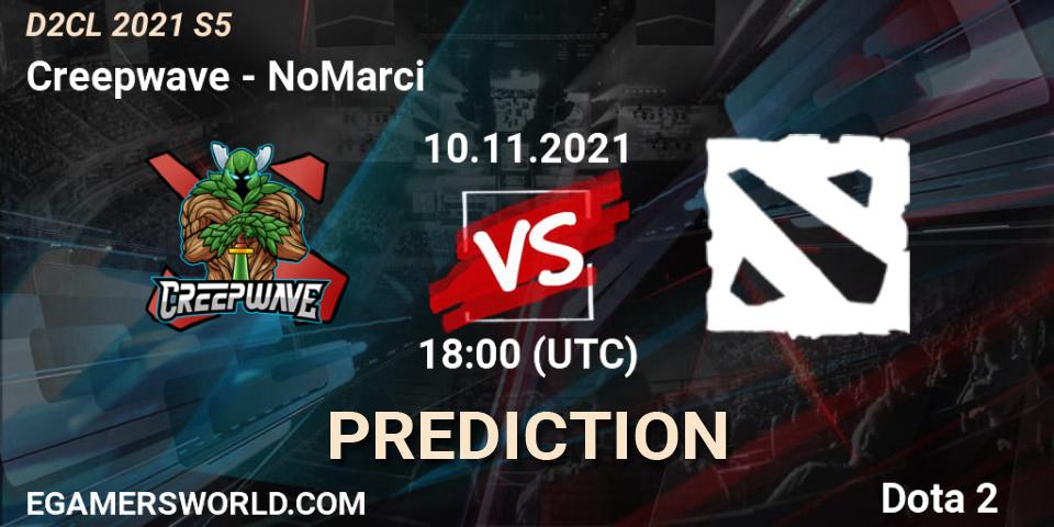 Prognoza Creepwave - NoMarci. 10.11.2021 at 18:47, Dota 2, Dota 2 Champions League 2021 Season 5
