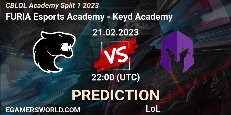 Prognoza FURIA Esports Academy - Keyd Academy. 21.02.2023 at 22:00, LoL, CBLOL Academy Split 1 2023