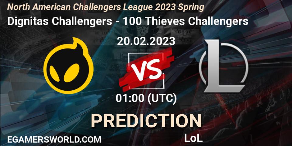 Prognoza Dignitas Challengers - 100 Thieves Challengers. 20.02.23, LoL, NACL 2023 Spring - Group Stage