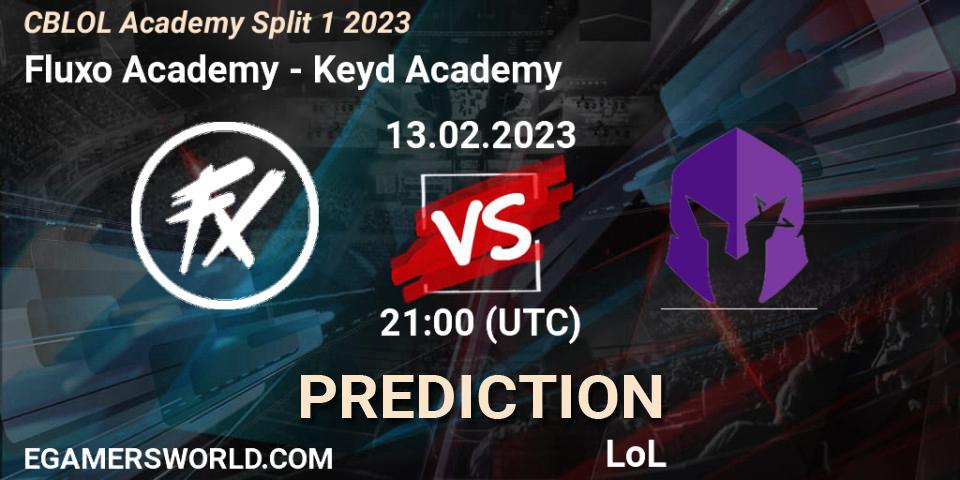Prognoza Fluxo Academy - Keyd Academy. 13.02.2023 at 21:00, LoL, CBLOL Academy Split 1 2023
