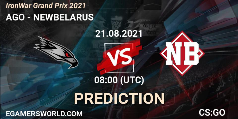 Prognoza AGO - NEWBELARUS. 21.08.2021 at 08:05, Counter-Strike (CS2), IronWar Grand Prix 2021