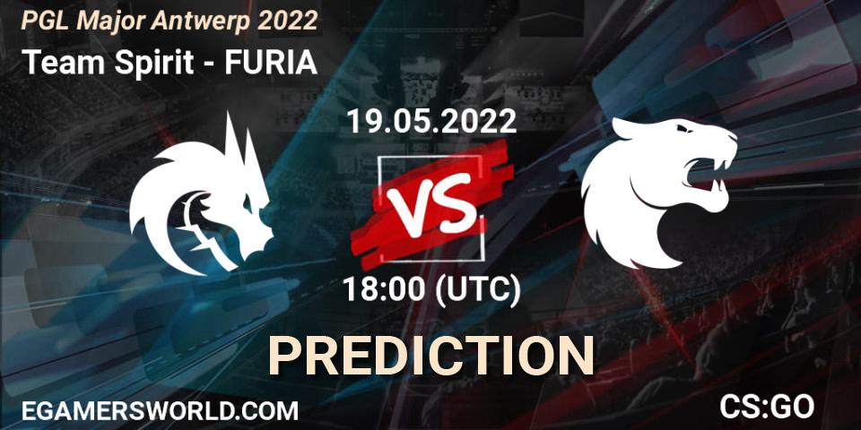 Prognoza Team Spirit - FURIA. 19.05.2022 at 19:00, Counter-Strike (CS2), PGL Major Antwerp 2022