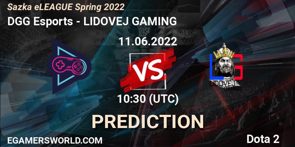 Prognoza DGG Esports - LIDOVEJ GAMING. 11.06.2022 at 10:48, Dota 2, Sazka eLEAGUE Spring 2022