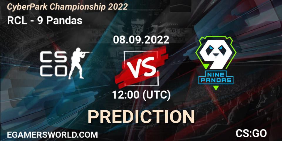Prognoza RCL - 9 Pandas. 08.09.2022 at 12:05, Counter-Strike (CS2), CyberPark Championship 2022
