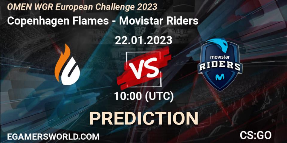 Prognoza Copenhagen Flames - Movistar Riders. 22.01.2023 at 10:00, Counter-Strike (CS2), OMEN WGR European Challenge 2023