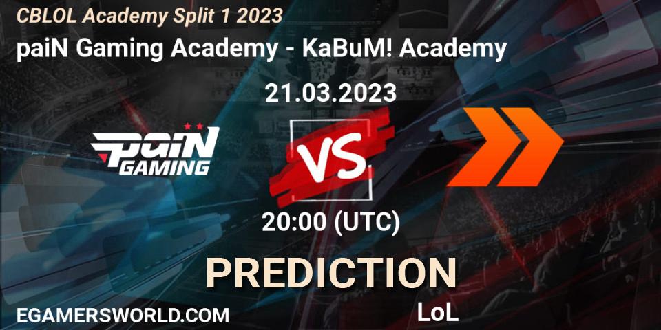 Prognoza paiN Gaming Academy - KaBuM! Academy. 21.03.23, LoL, CBLOL Academy Split 1 2023