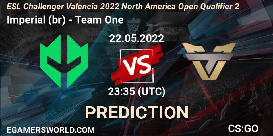 Prognoza Imperial (br) - Team One. 22.05.2022 at 23:35, Counter-Strike (CS2), ESL Challenger Valencia 2022 North America Open Qualifier 2