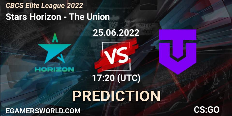 Prognoza Stars Horizon - The Union. 25.06.2022 at 17:20, Counter-Strike (CS2), CBCS Elite League 2022