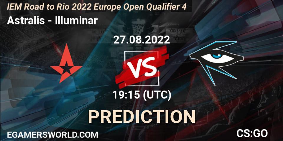 Prognoza Astralis - Illuminar. 27.08.2022 at 19:15, Counter-Strike (CS2), IEM Road to Rio 2022 Europe Open Qualifier 4