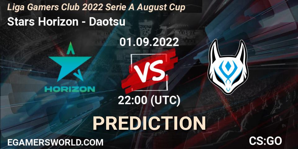 Prognoza Stars Horizon - Daotsu. 01.09.2022 at 22:00, Counter-Strike (CS2), Liga Gamers Club 2022 Serie A August Cup