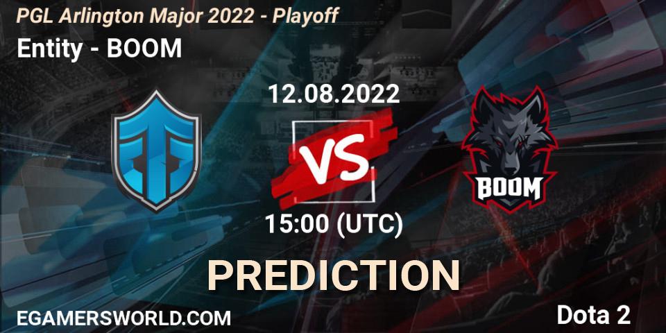 Prognoza Entity - BOOM. 12.08.2022 at 15:01, Dota 2, PGL Arlington Major 2022 - Playoff