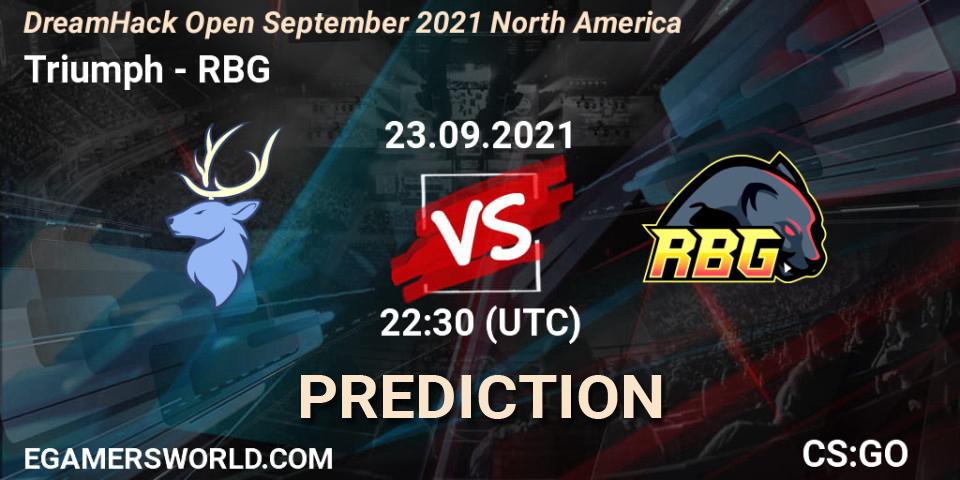 Prognoza Triumph - RBG. 23.09.2021 at 22:30, Counter-Strike (CS2), DreamHack Open September 2021 North America