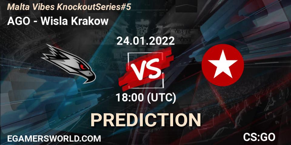 Prognoza AGO - Wisla Krakow. 24.01.2022 at 18:00, Counter-Strike (CS2), Malta Vibes Knockout Series #5