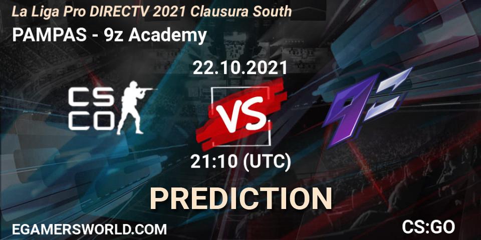 Prognoza PAMPAS - 9z Academy. 22.10.2021 at 21:10, Counter-Strike (CS2), La Liga Season 4: Sur Pro Division - Clausura