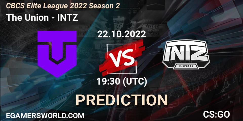 Prognoza The Union - INTZ. 22.10.2022 at 19:30, Counter-Strike (CS2), CBCS Elite League 2022 Season 2