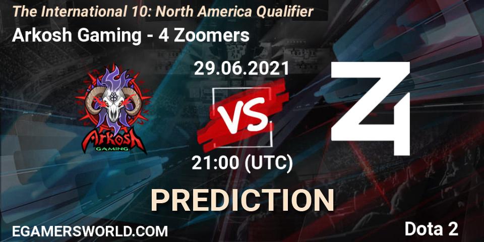 Prognoza Arkosh Gaming - 4 Zoomers. 01.07.2021 at 00:48, Dota 2, The International 10: North America Qualifier