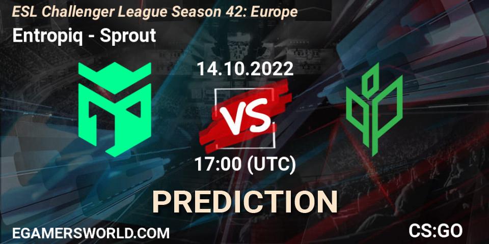 Prognoza Entropiq - Sprout. 14.10.2022 at 17:00, Counter-Strike (CS2), ESL Challenger League Season 42: Europe