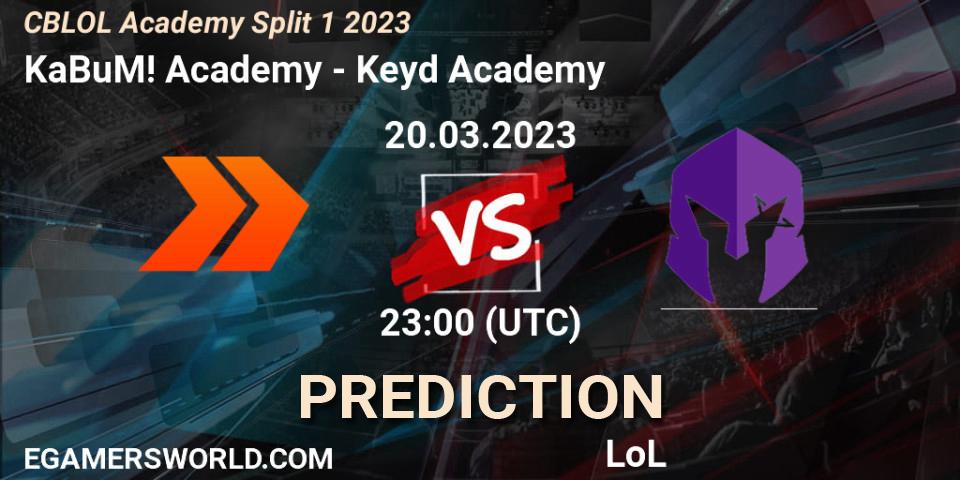 Prognoza KaBuM! Academy - Keyd Academy. 20.03.2023 at 23:00, LoL, CBLOL Academy Split 1 2023