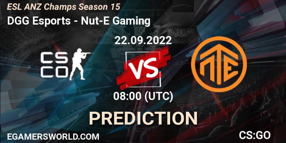 Prognoza DGG Esports - Nut-E Gaming. 22.09.2022 at 08:00, Counter-Strike (CS2), ESL ANZ Champs Season 15