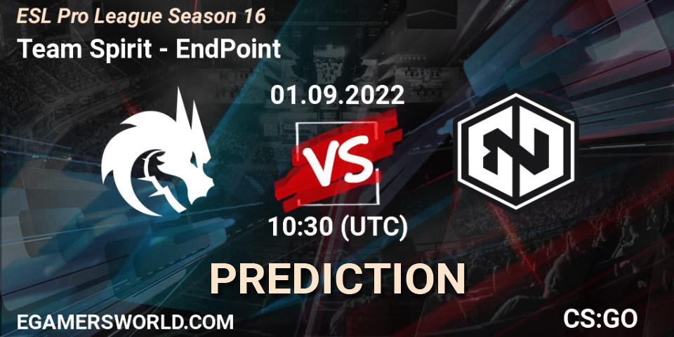 Prognoza Team Spirit - EndPoint. 01.09.22, CS2 (CS:GO), ESL Pro League Season 16