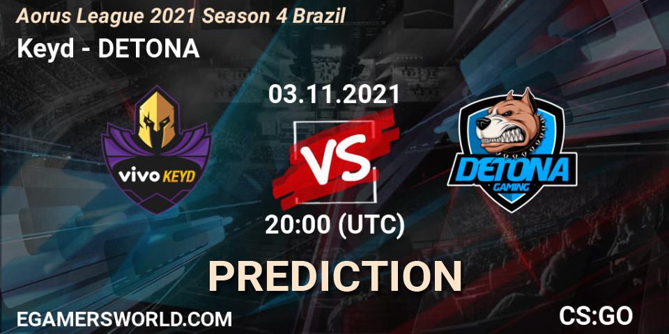 Prognoza Keyd - DETONA. 03.11.21, CS2 (CS:GO), Aorus League 2021 Season 4 Brazil