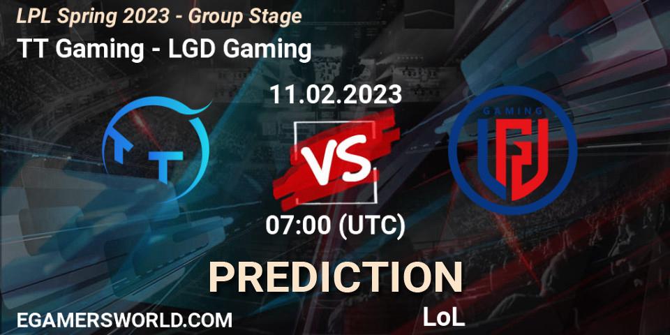 Prognoza TT Gaming - LGD Gaming. 11.02.23, LoL, LPL Spring 2023 - Group Stage