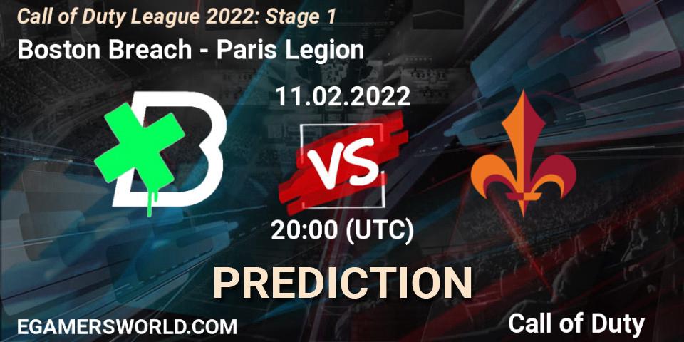 Prognoza Boston Breach - Paris Legion. 11.02.22, Call of Duty, Call of Duty League 2022: Stage 1