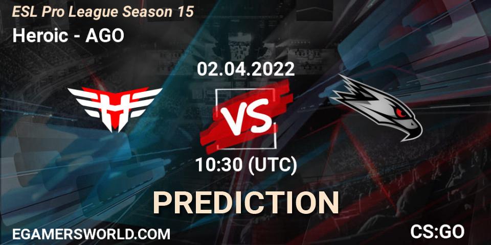 Prognoza Heroic - AGO. 02.04.22, CS2 (CS:GO), ESL Pro League Season 15