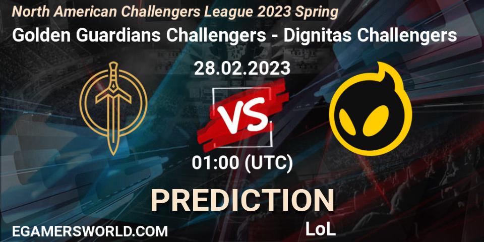Prognoza Golden Guardians Challengers - Dignitas Challengers. 28.02.23, LoL, NACL 2023 Spring - Group Stage