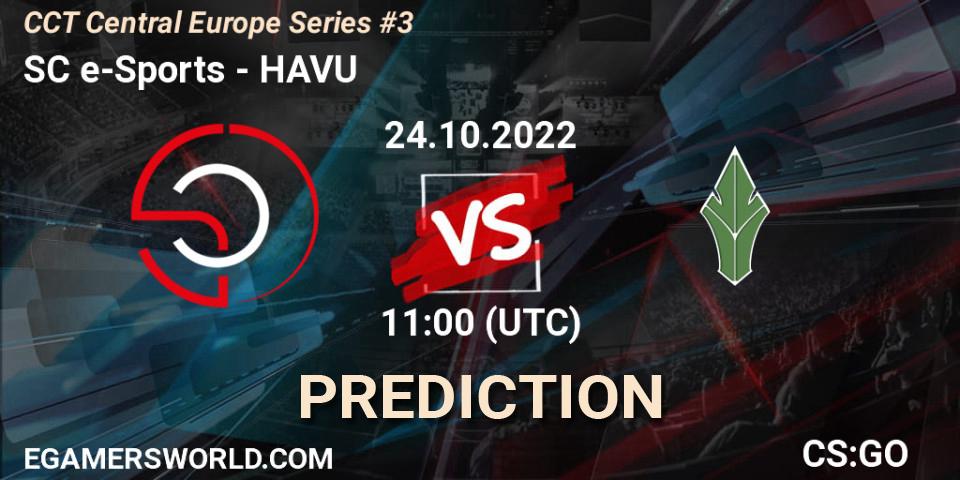 Prognoza SC e-Sports - HAVU. 24.10.2022 at 11:30, Counter-Strike (CS2), CCT Central Europe Series #3