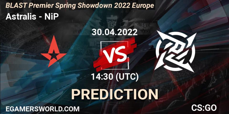 Prognoza Astralis - NiP. 30.04.2022 at 14:30, Counter-Strike (CS2), BLAST Premier Spring Showdown 2022 Europe
