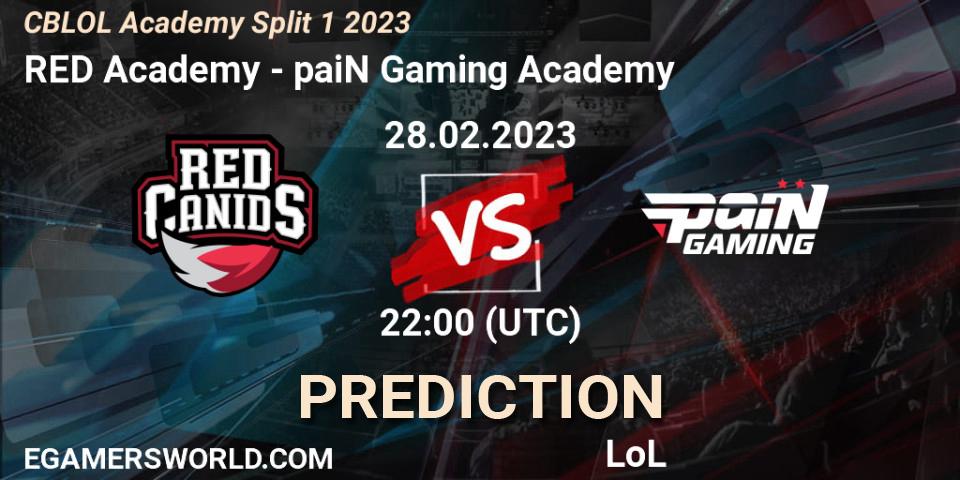 Prognoza RED Academy - paiN Gaming Academy. 28.02.2023 at 22:00, LoL, CBLOL Academy Split 1 2023