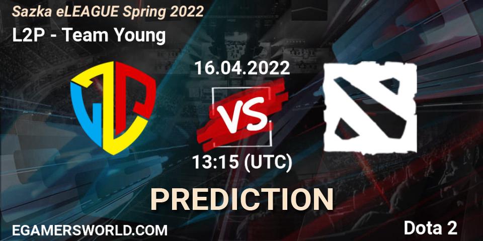Prognoza L2P - Team Young. 16.04.2022 at 13:15, Dota 2, Sazka eLEAGUE Spring 2022