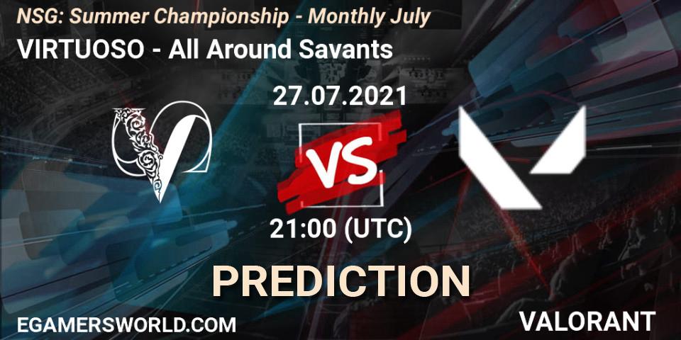 Prognoza VIRTUOSO - All Around Savants. 27.07.2021 at 21:00, VALORANT, NSG: Summer Championship - Monthly July