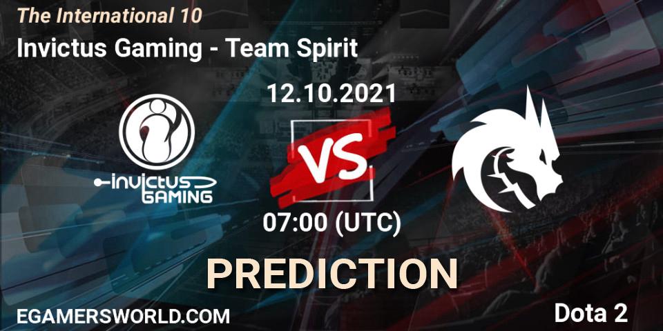 Prognoza Invictus Gaming - Team Spirit. 12.10.2021 at 07:55, Dota 2, The Internationa 2021