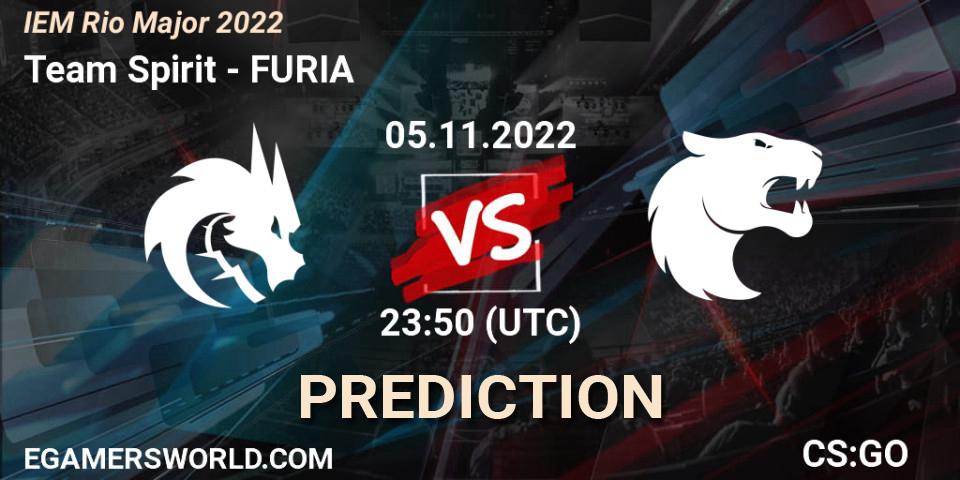 Prognoza Team Spirit - FURIA. 05.11.2022 at 23:50, Counter-Strike (CS2), IEM Rio Major 2022