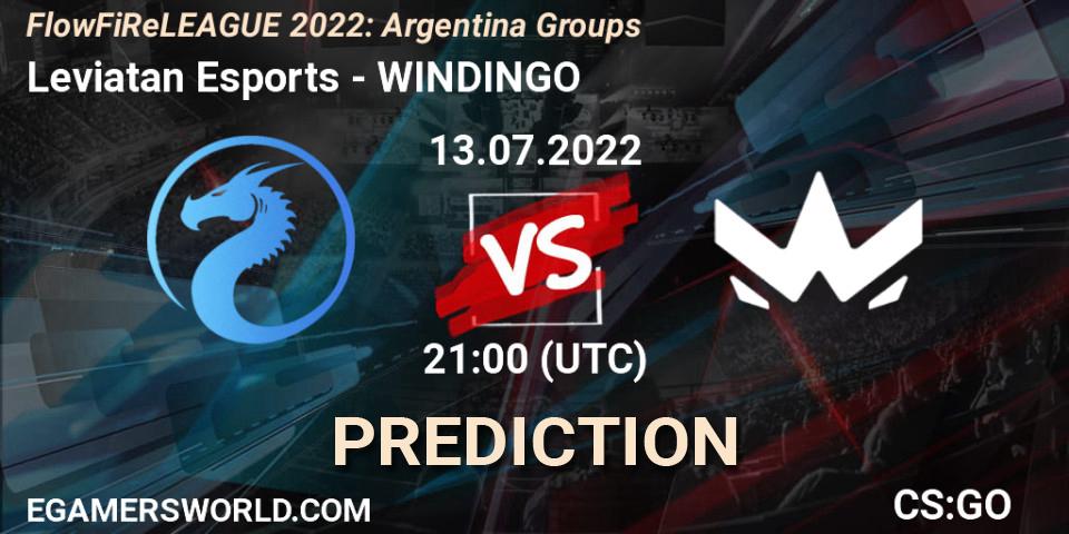 Prognoza Leviatan Esports - WINDINGO. 13.07.2022 at 21:00, Counter-Strike (CS2), FlowFiReLEAGUE 2022: Argentina Groups