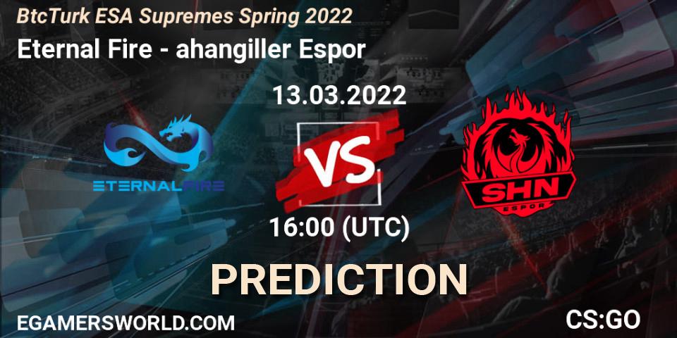 Prognoza Eternal Fire - Şahangiller Espor. 13.03.2022 at 16:00, Counter-Strike (CS2), BtcTurk ESA Supremes Spring 2022