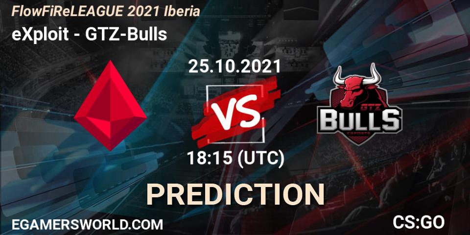 Prognoza eXploit - GTZ-Bulls. 25.10.21, CS2 (CS:GO), FlowFiReLEAGUE 2021 Iberia